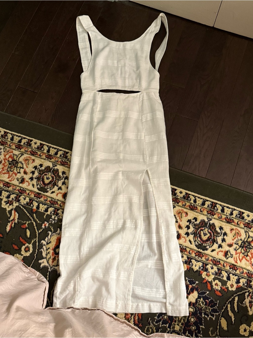 NWT Free People white overall maxi dress